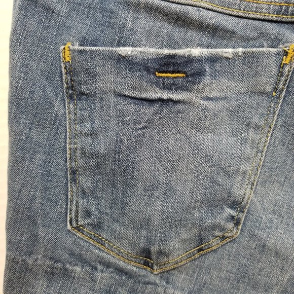 H&M shorts 36 EUR 6 US denim jean side split shortie stretch summer &Shorts - Picture 3 of 15